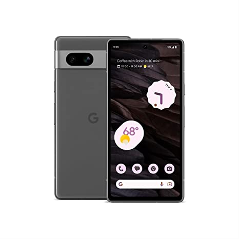 Google Pixel 7a - Unlocked Android Cell Phone - Smartphone with Wide Angle Lens and 24-Hour Battery - 128 GB – Charcoal 