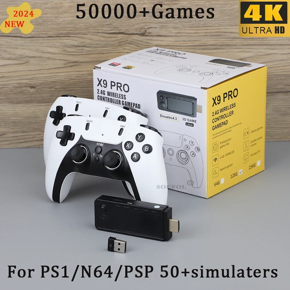 New X9 Pro Retro 4K 3D Game Stick