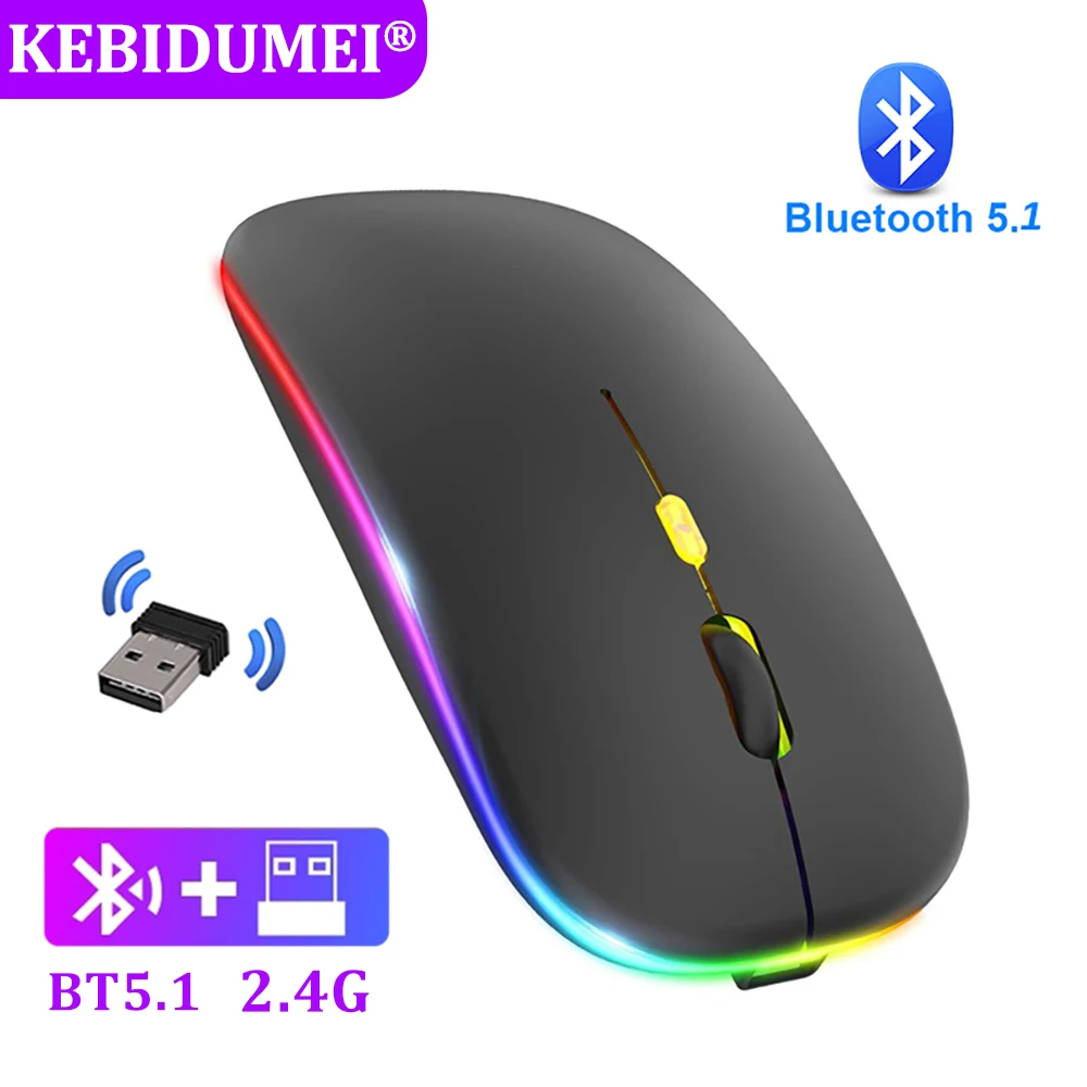 kebidumei Bluetooth Mouse 2.4GHz Wireless Mouse