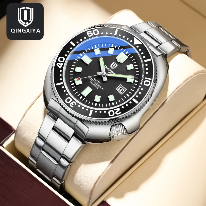 QINGXIYA Quartz Watch for Men - Dive Watches on Aliexpress